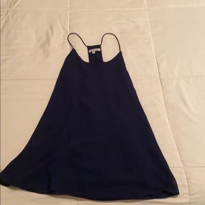 Navy spaghetti strap top, size small